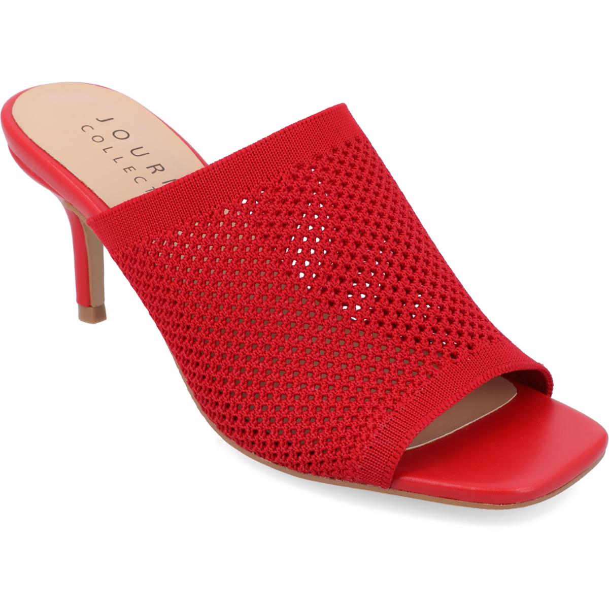 Женские мюли Leighton Red из коллекции Journee, размер 7,5 (B,M), BHFO 4235