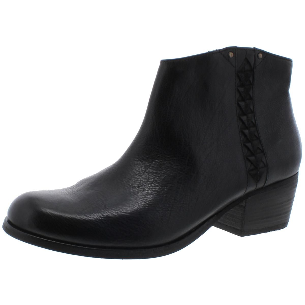 Clarks Womens Maypearl Fawn Black Leather Booties Shoes 9 Medium (B,M ...