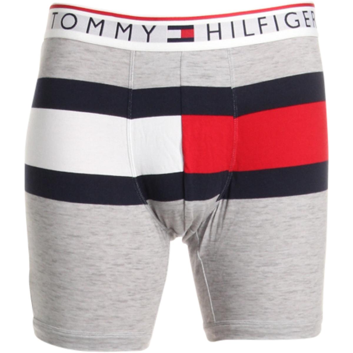 Tommy Hilfiger Mens Gray Flag Colorblock Boxer Briefs M 32-34 BHFO 9939 ...