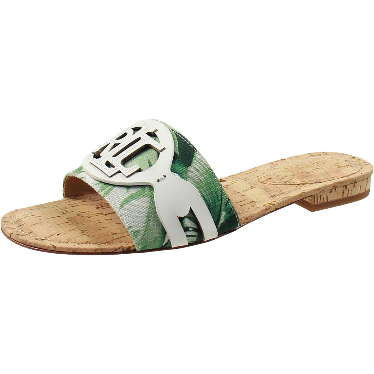 Lauren Ralph Lauren Womens ALEGRA Logo Slip On Slide Sandals Shoes BHFO 7074 - Picture 4 of 5