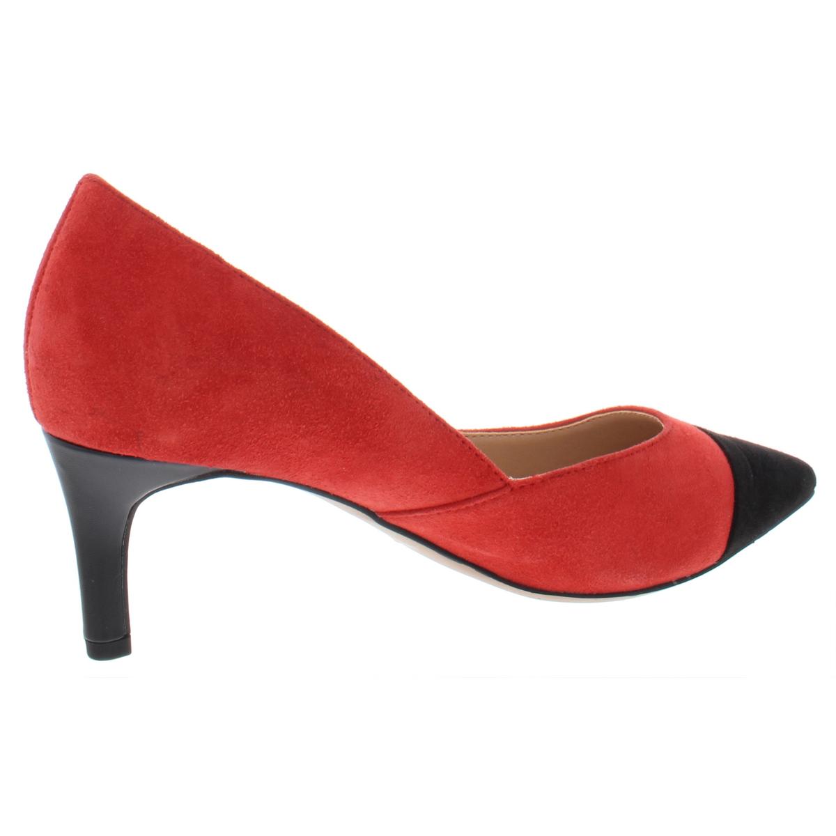 Franco Sarto Womens Delight Red Suede Dress Heels Shoes 6 Medium (B,M ...