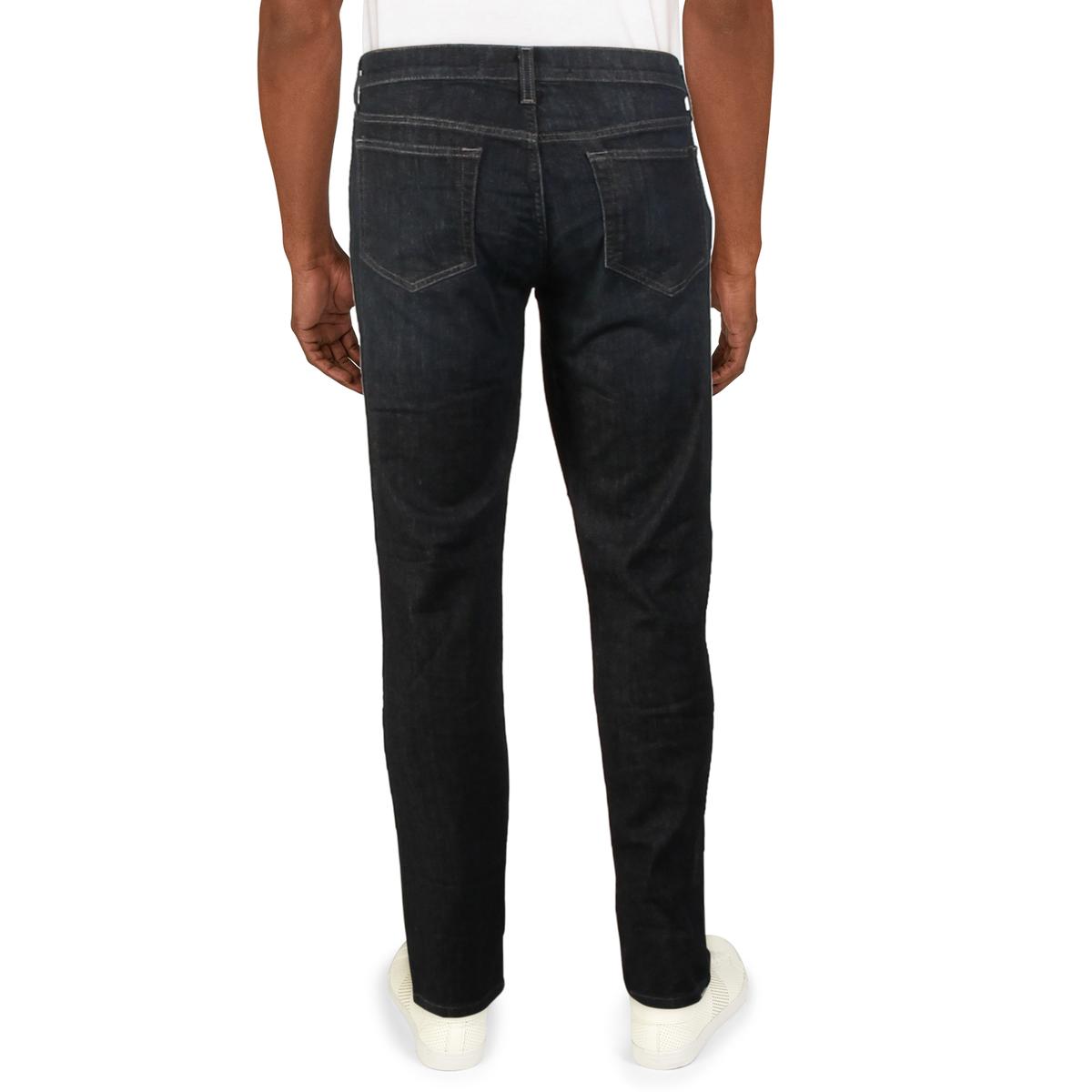 navy straight leg work trousers