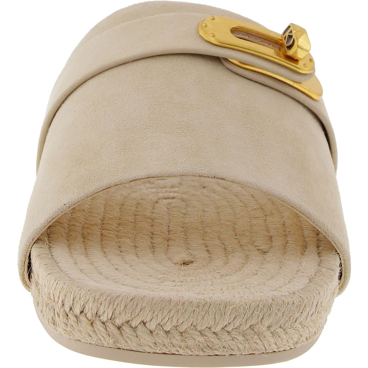 Donna Karan Womens Taci Suede Slip On Slide Sandals Shoes BHFO 6979 - Picture 5 of 6