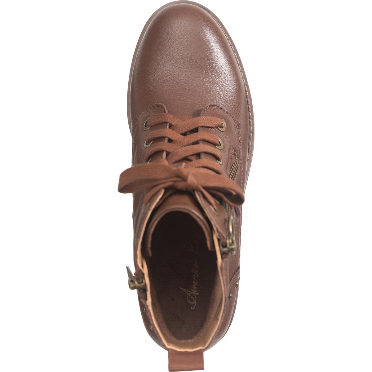 tatum leather and logo combat boot