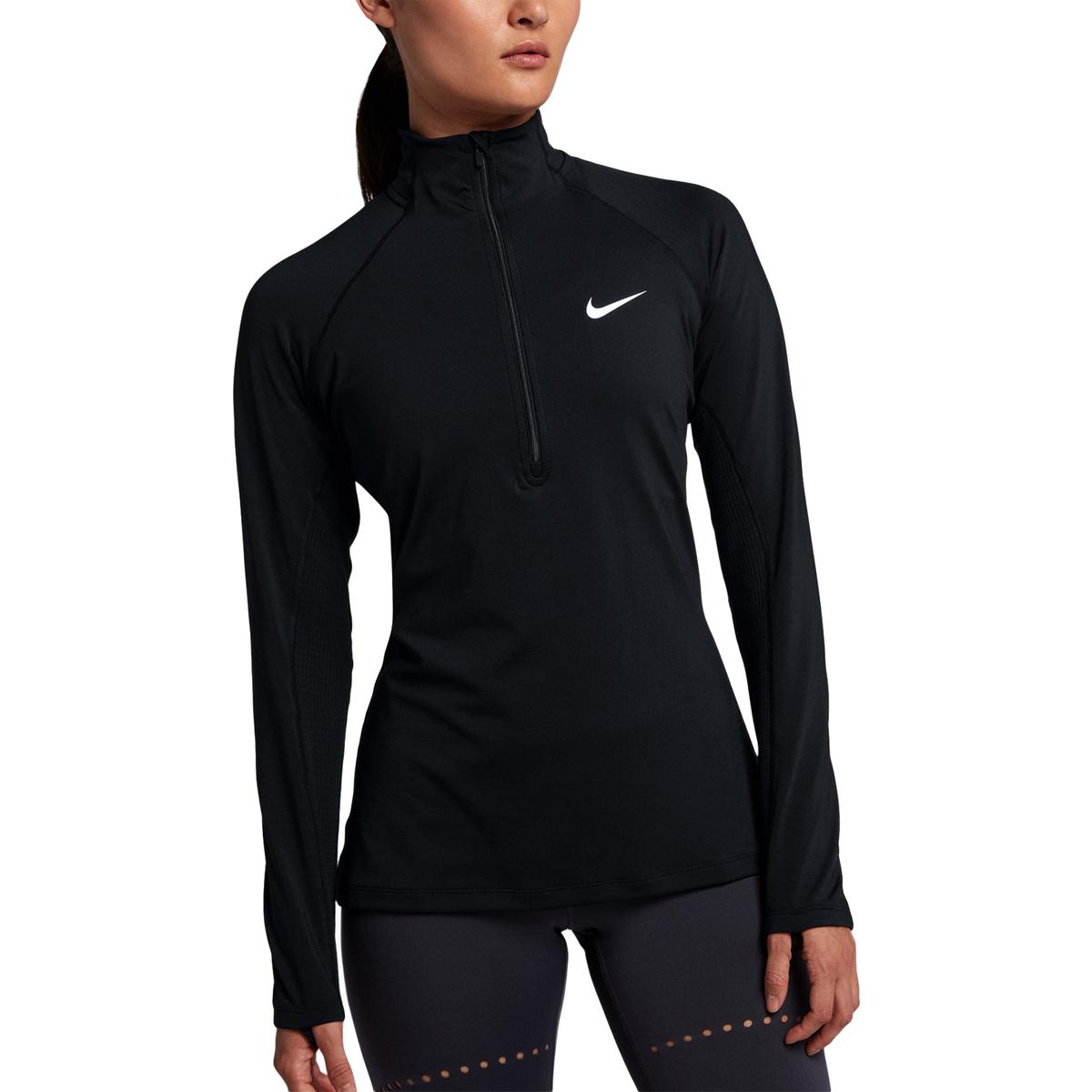 Nike Womens Black Fitness Activewear 1/4 Zip Pullover Athletic XL BHFO ...