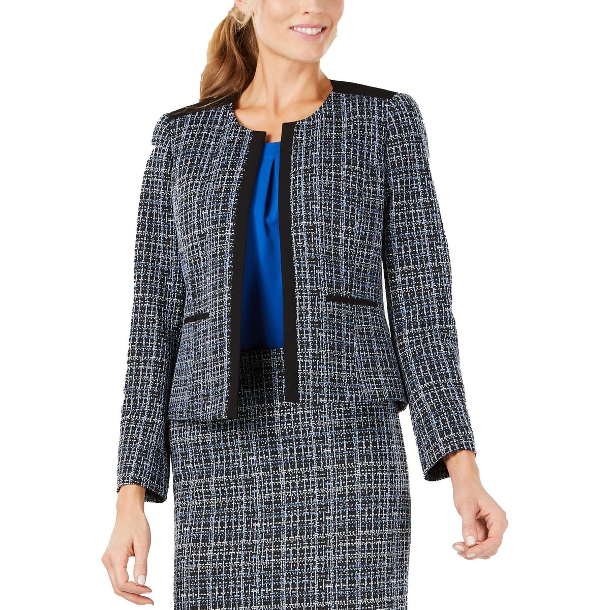 Kasper Womens Blue Suit Separate Open-Front Blazer Jacket 6 BHFO 5138 ...