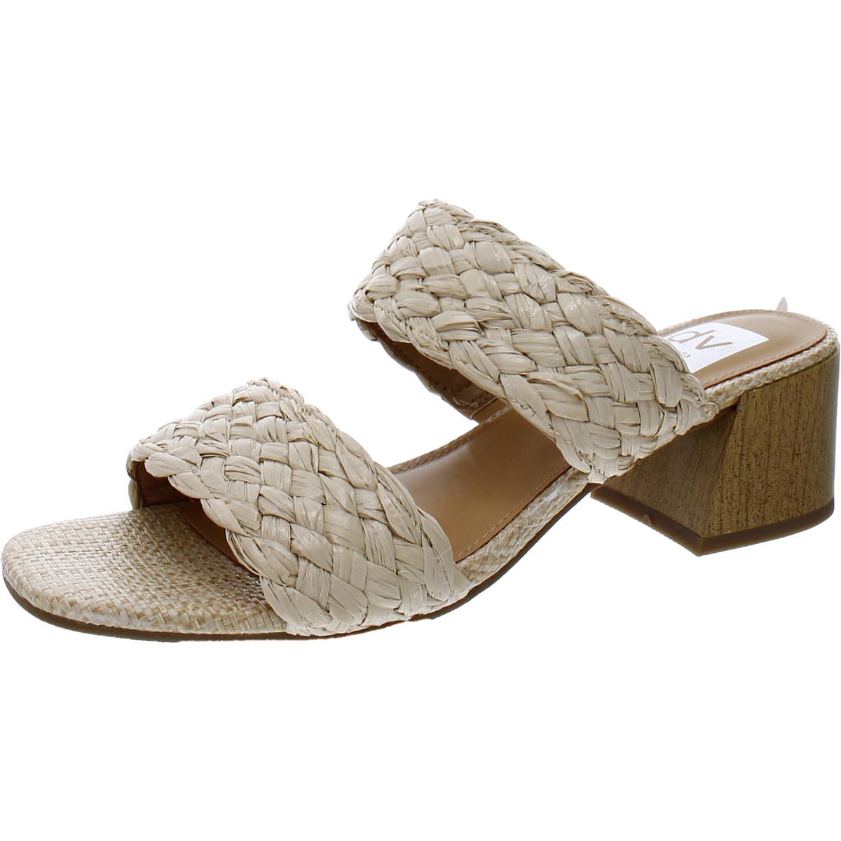 DV By Dolce Vita Womens Stacey Braided Slip On Block Heel Heels Shoes BHFO  3038