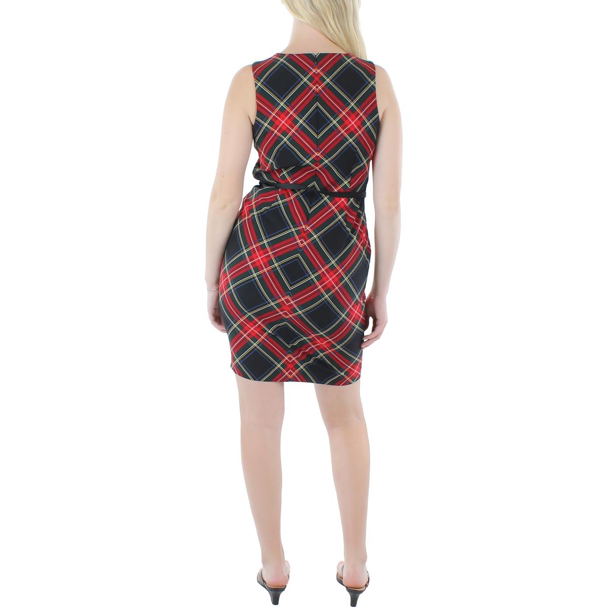 Plaid Knee Length Dress