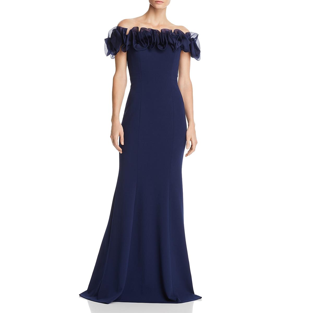 aidan mattox off the shoulder gown