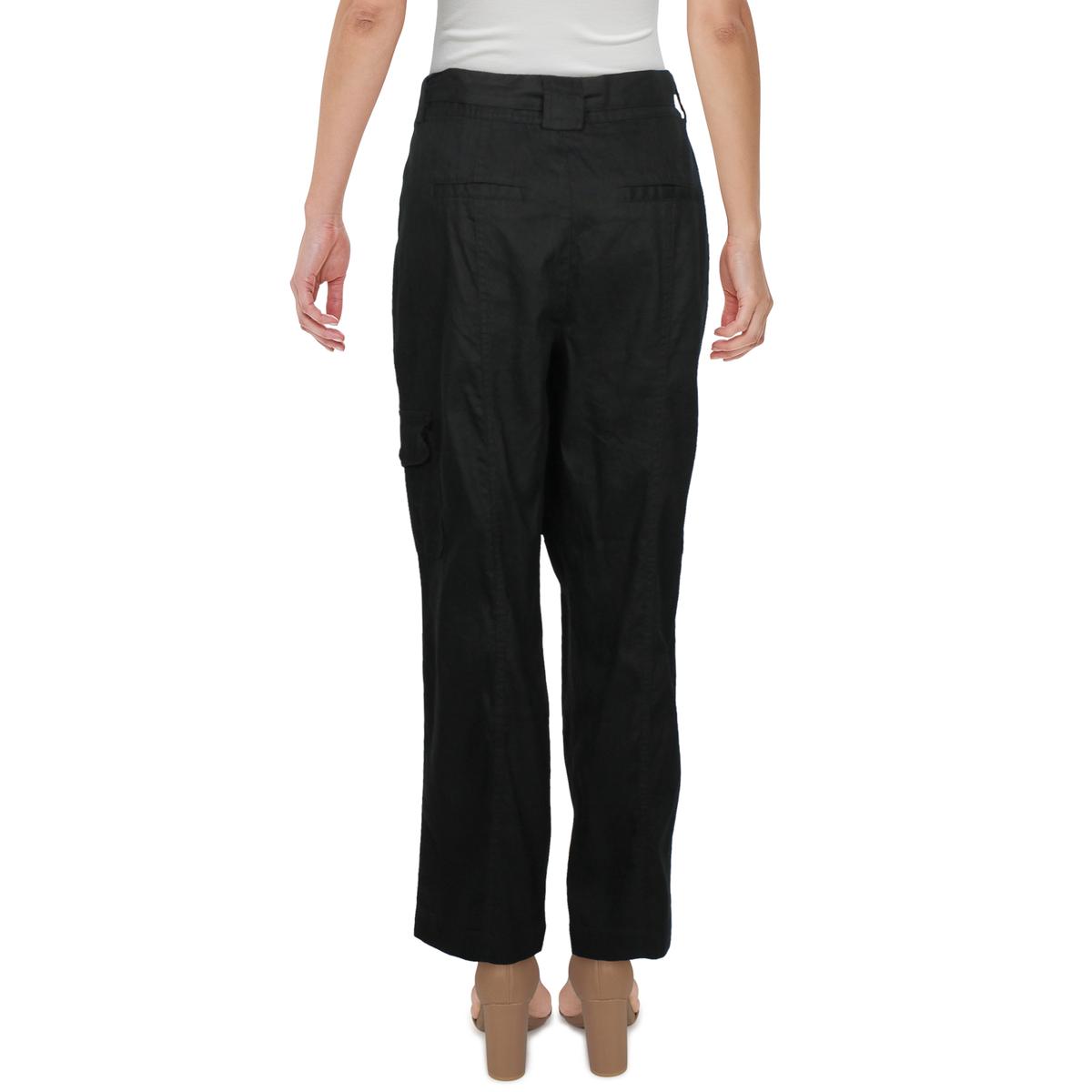 INC Womens Linen Ankle Mid-Rise Cargo Pants BHFO 6939 | eBay