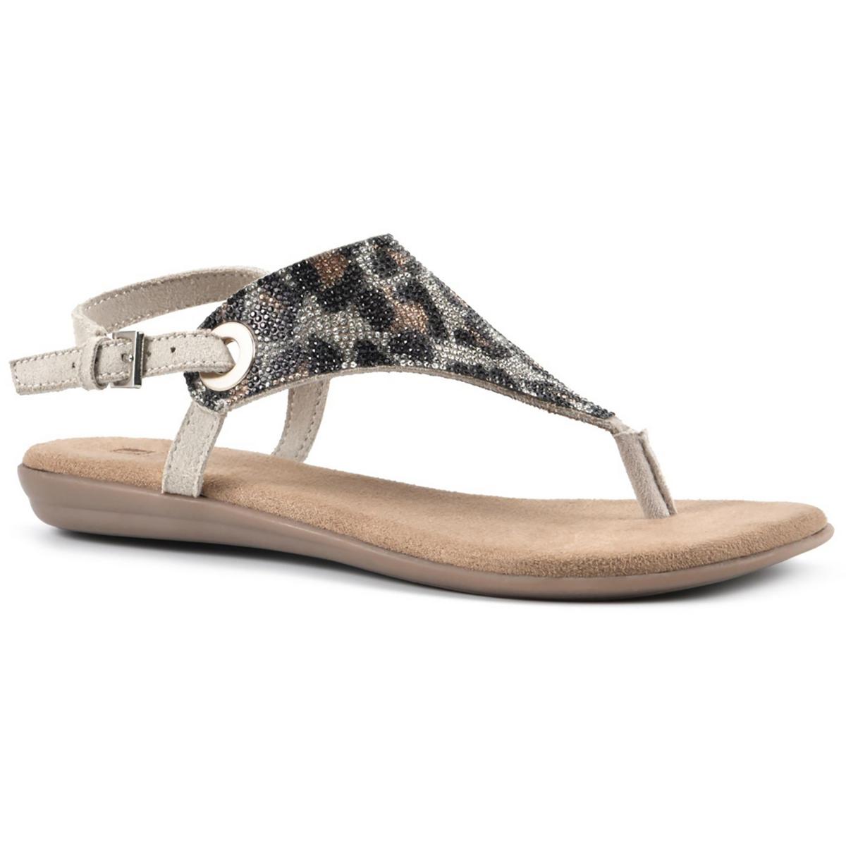 Женские босоножки на плоской подошве White Mountain Womens London 2 темно-серого цвета, размер 6,5 (B, M) 3736