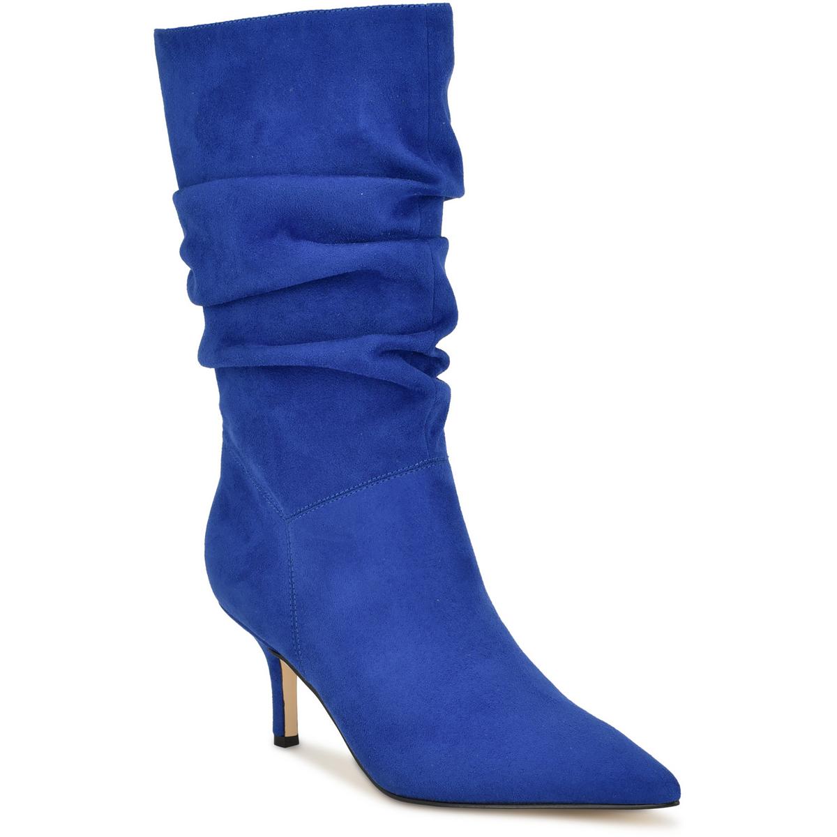 Nine West Womens Mycki 2 Faux Suede Pull On Mid-Calf Boots Shoes BHFO 8303 - Picture 7 of 13