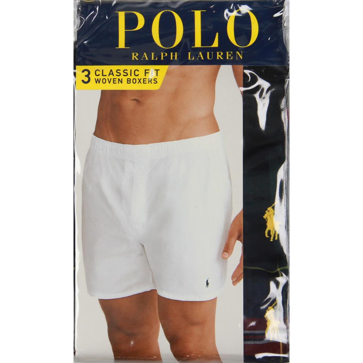 Мужские трусы-боксеры Polo Ralph Lauren классического кроя, 3 шт., BHFO 4078