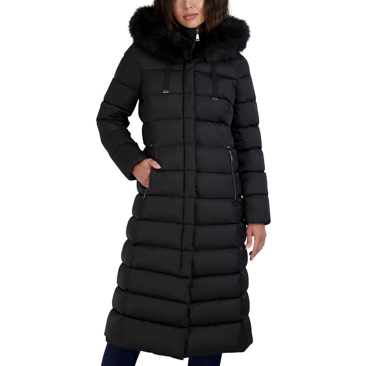 T Tahari Womens Nellie Puffer Maxi Cold Weather Parka Coat Outerwear BHFO 3747 - Picture 3 of 4