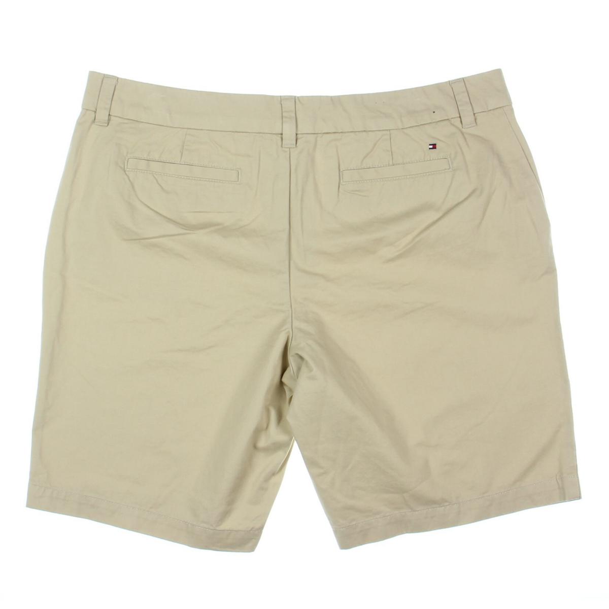 Tommy Hilfiger 4216 Womens Twill Flat Front Bermuda, Walking Shorts