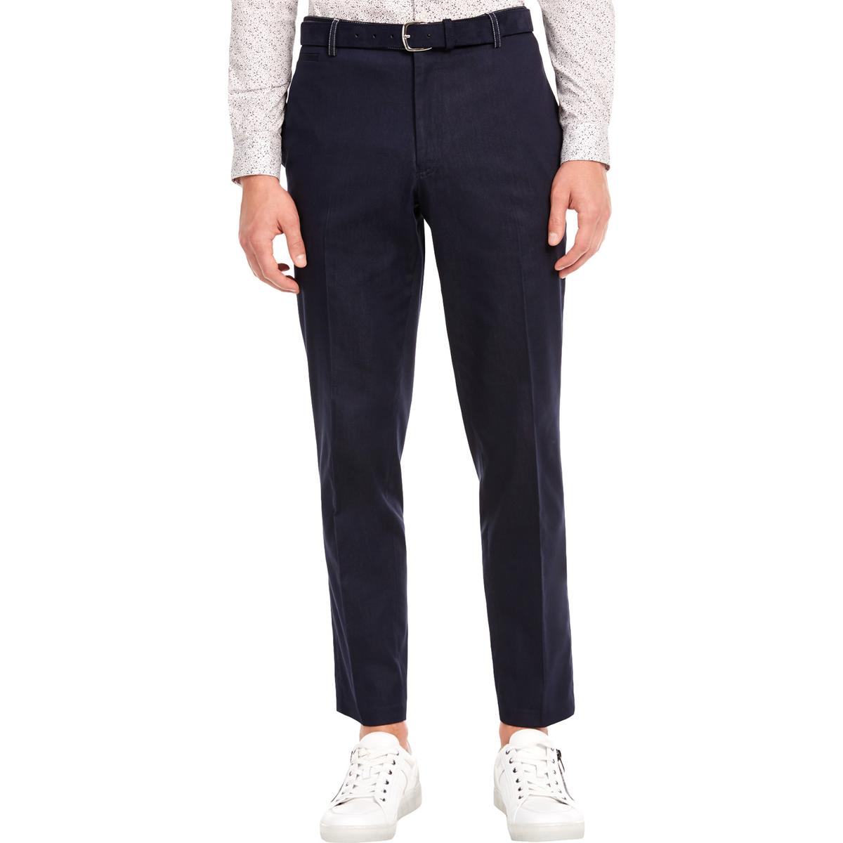 navy slim fit pants