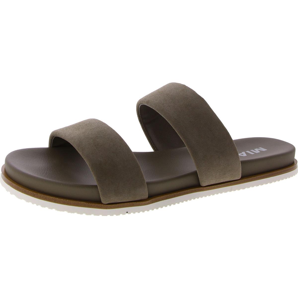 Mia Womens VALERI Faux Suede A Slide Sandals Shoes BHFO 1615 - Picture 4 of 6