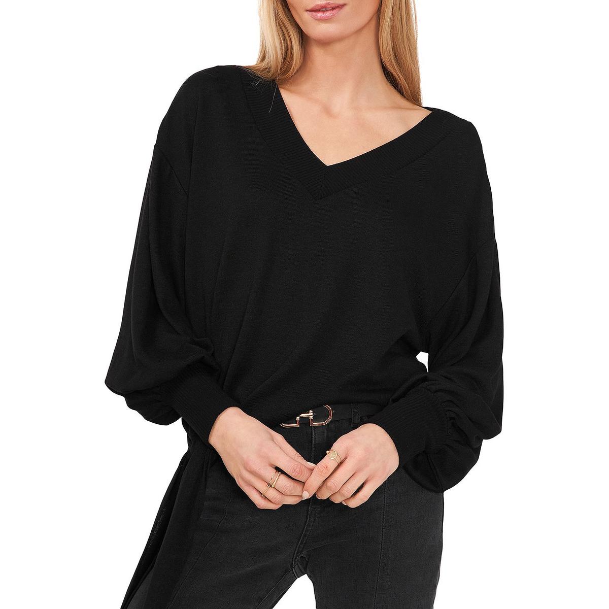 Vince Camuto Womens Embellished V-Neck Tie Front Pullover Top Shirt BHFO  3763