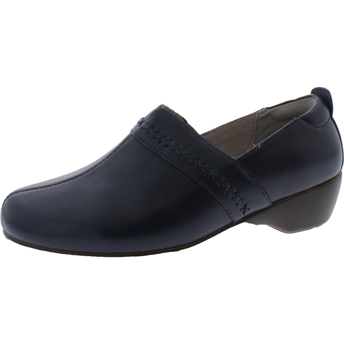 Easy Spirit Womens Dolores Leather Laceless Slip On Loafers BHFO 6886 ...