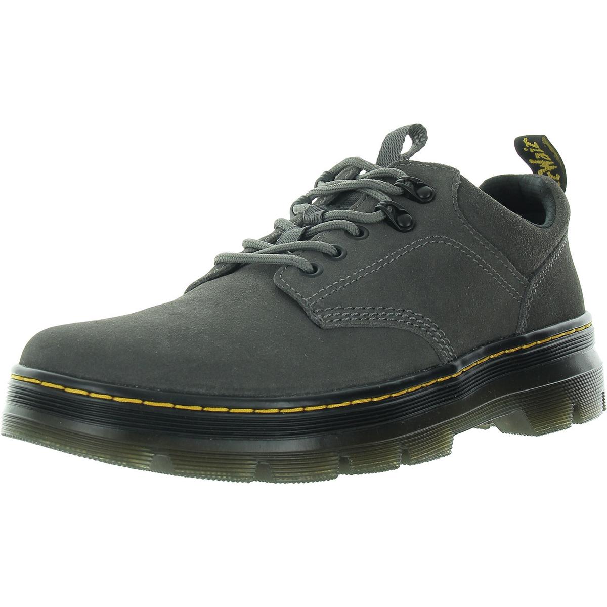 Мужские замшевые оксфорды Dr. Martens Reeder серого цвета на шнуровке 11 Medium (D) BHFO 7356