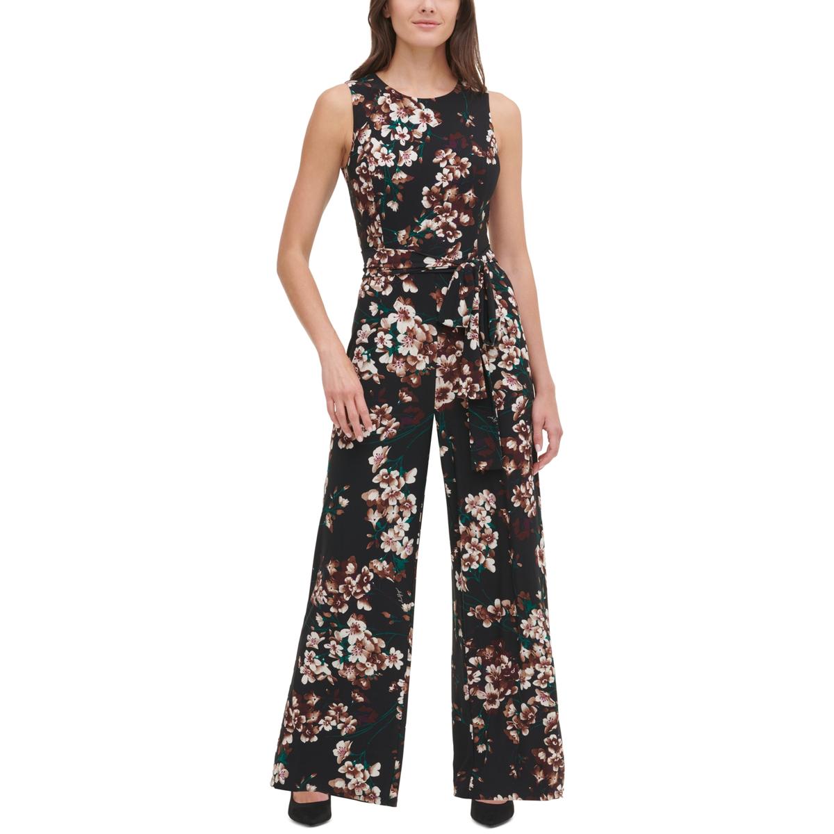 floral sleeveless jumpsuit