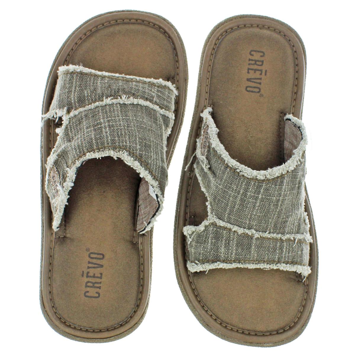 Crevo Cory Men's Hemp Memory Foam Slide Sandals | eBay