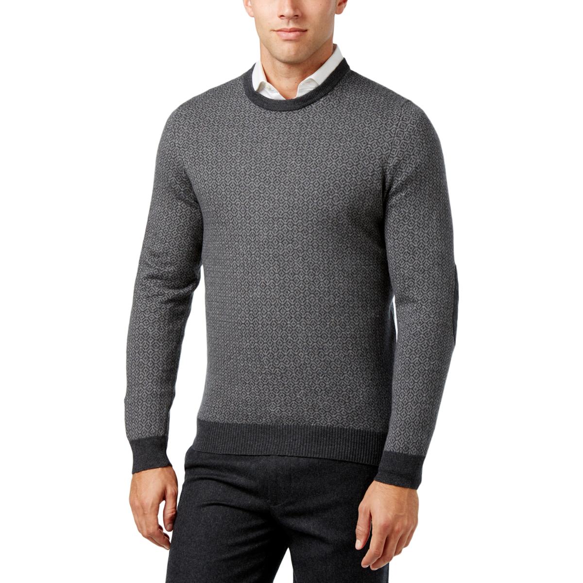 tasso elba 9236 mens cashmere pattern ribbed trim