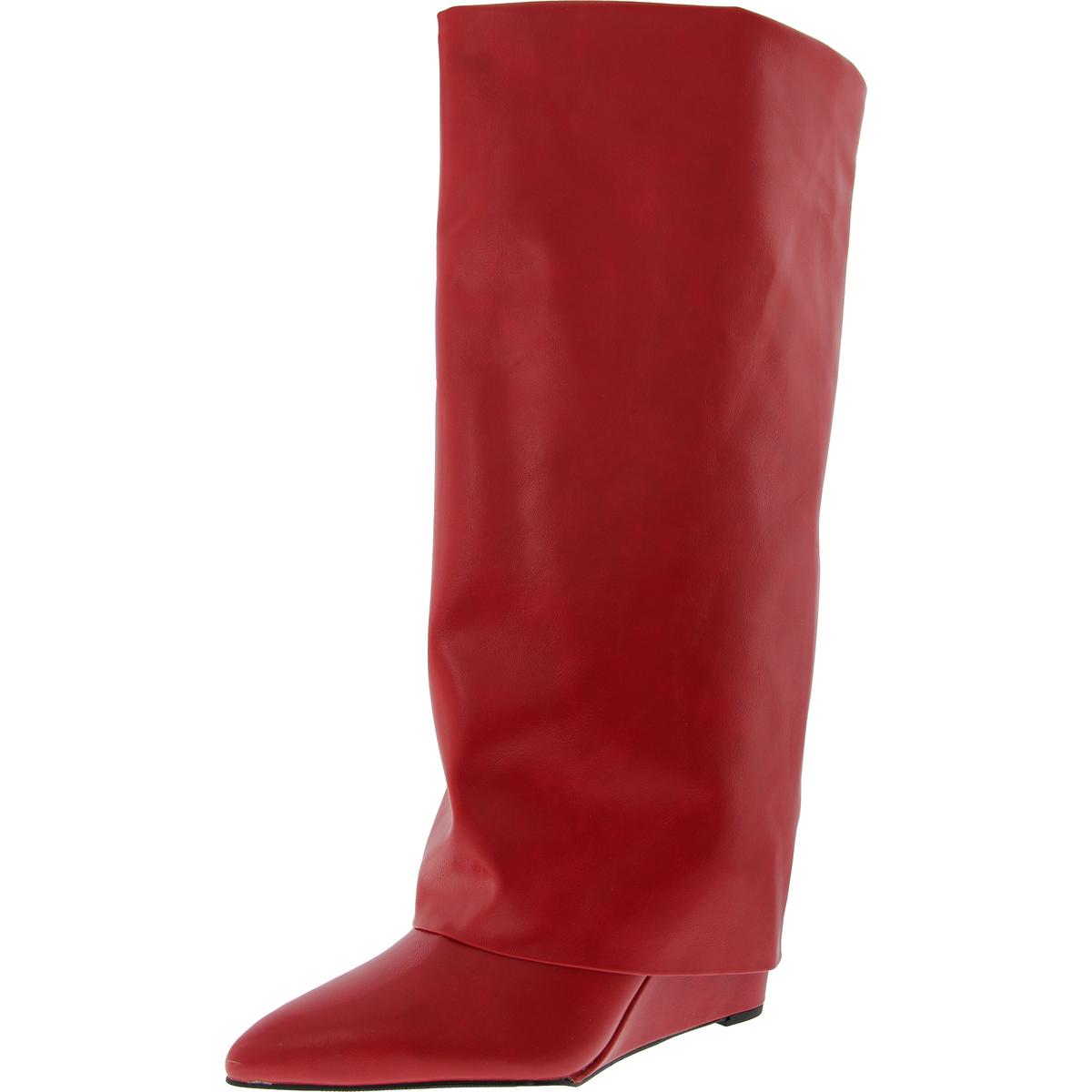 Madden Girl Womens Evanderwc Faux Leather Cuffed Knee-High Boots Shoes BHFO 8026 - Picture 13 of 15