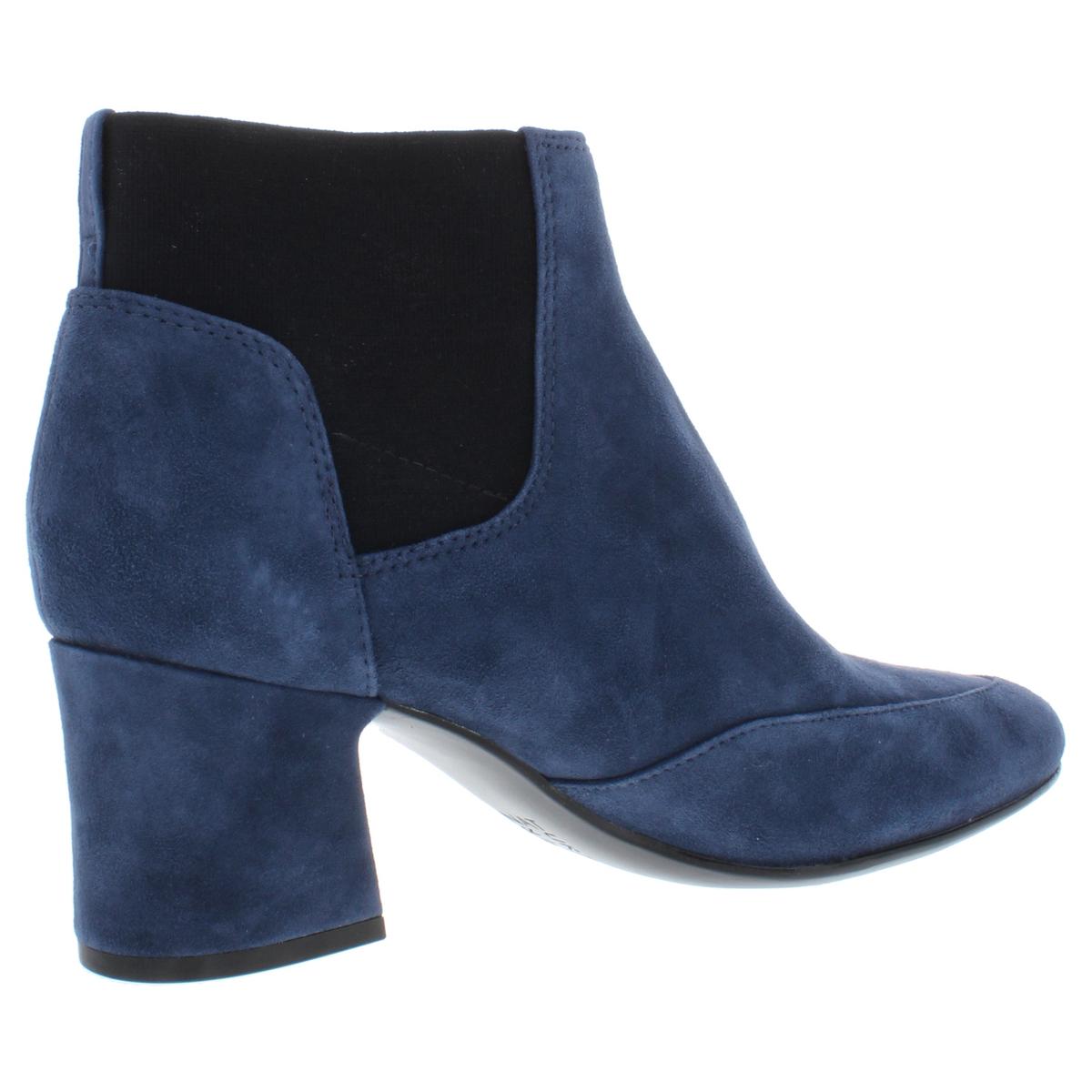 Naturalizer Womens Danica Leather Ankle Block Heel Booties Shoes BHFO ...