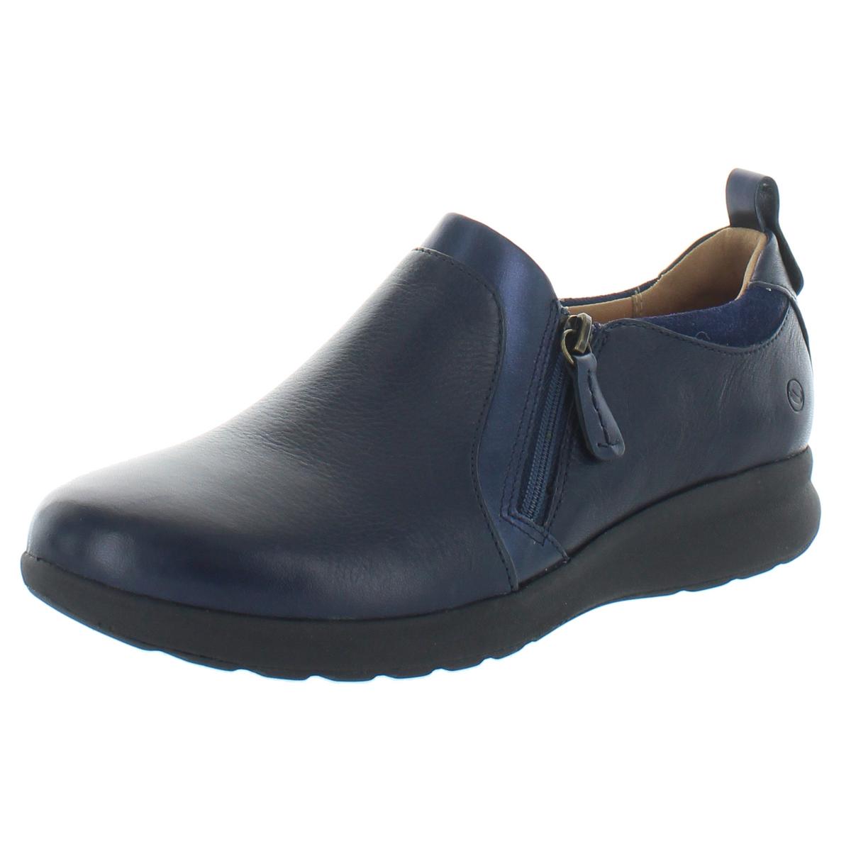 Unstructured by Clarks Womens Un Adorn Zip Navy Clogs 8 Wide (C,D,W ...