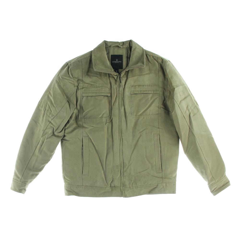 London Fog 9459 Mens Microsuede Long Sleeves Hipster Coat Jacket BHFO ...