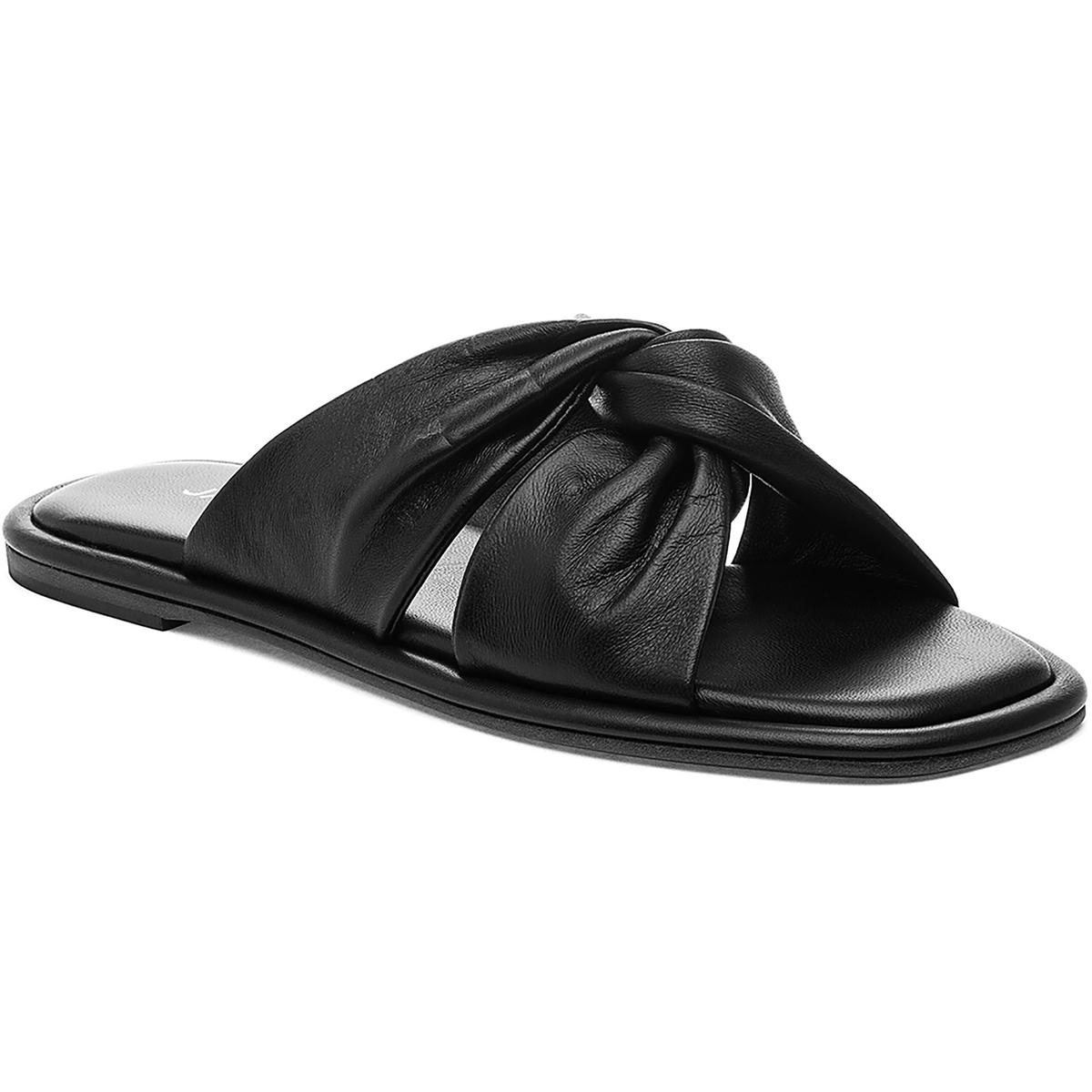 J/Slides Womens Yaya Leather Slip On Open Toe Slide Sandals Shoes BHFO 6126 - Picture 4 of 6