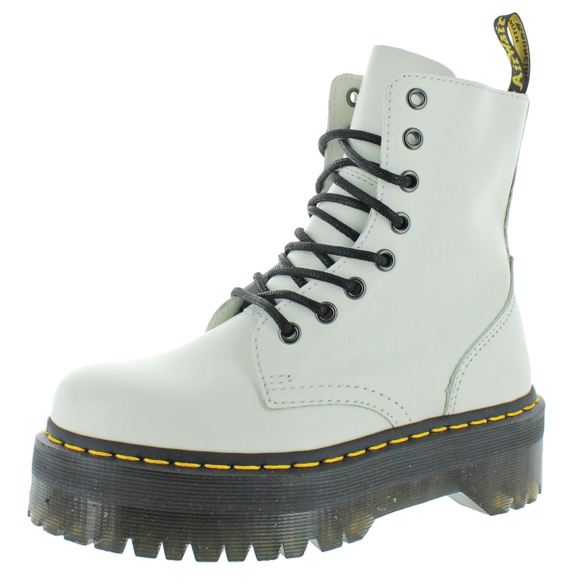 Dr. Martens Womens Jadon White Combat Boots Shoes 10 Medium (B,M) BHFO ...