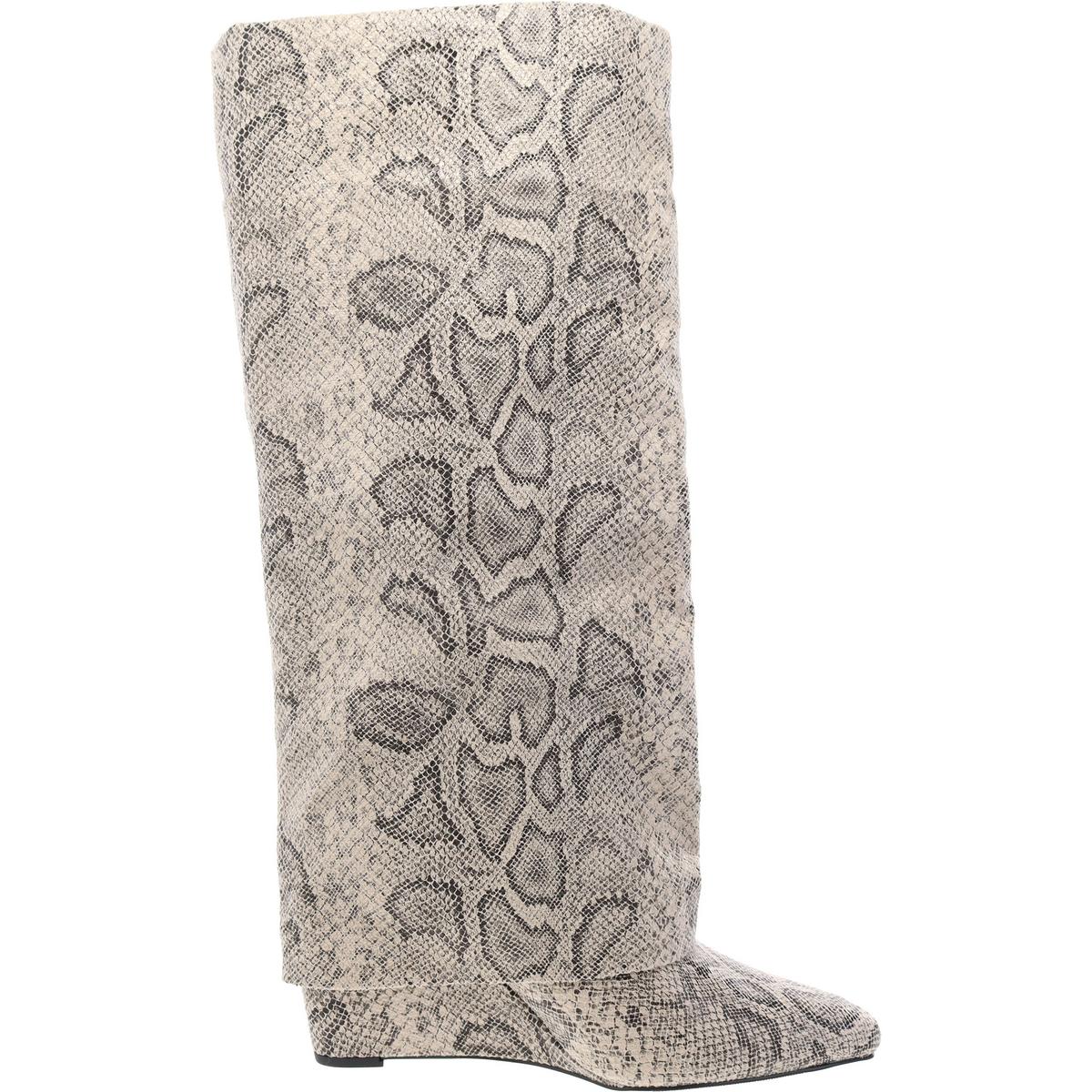 Madden Girl Womens Evanderwc Faux Leather Cuffed Knee-High Boots Shoes BHFO 8026 - Picture 8 of 15