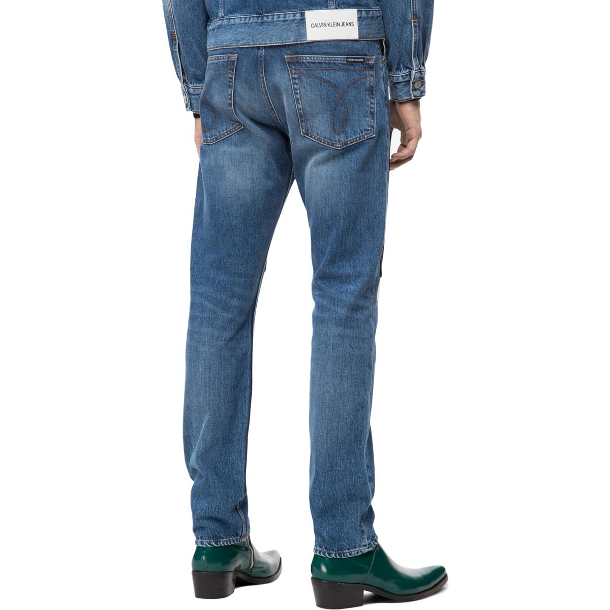 Calvin Klein Jeans Mens Blue Denim FivePocket Slim Jeans 38/32 BHFO