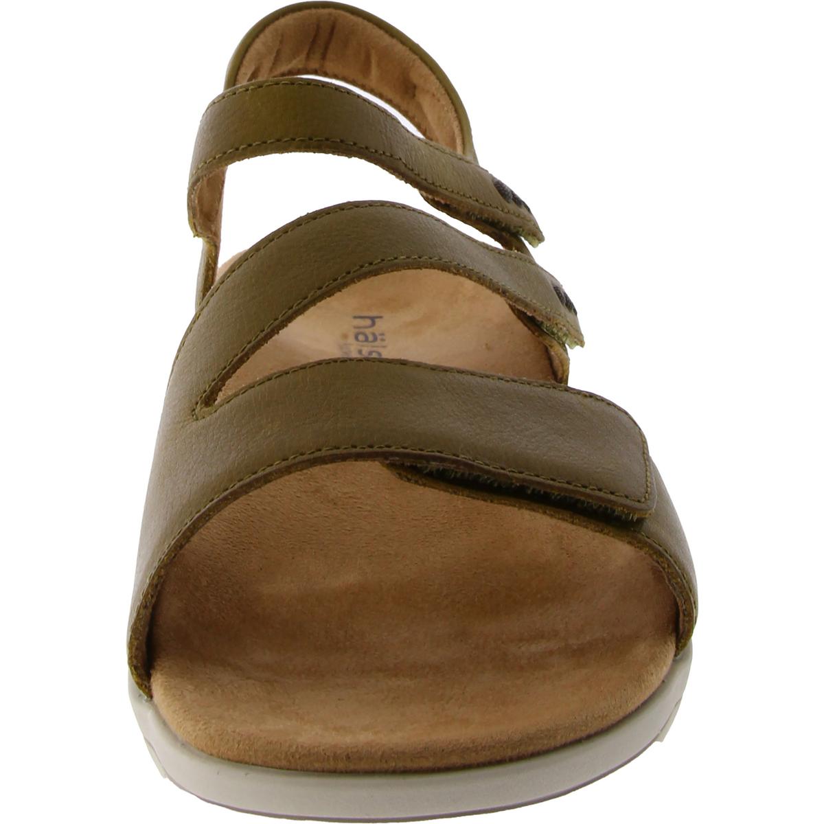Hälsa Womens Denia Leather Comfort Open Toe Wedge Sandals Shoes BHFO 6687 - Picture 11 of 12