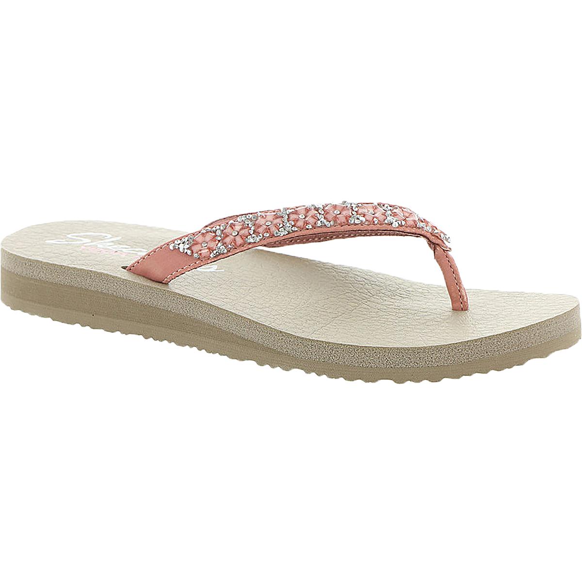 Skechers Womens Cali Meditation-Daisy Delight Flip-Flops 8 Medium (B,M ...