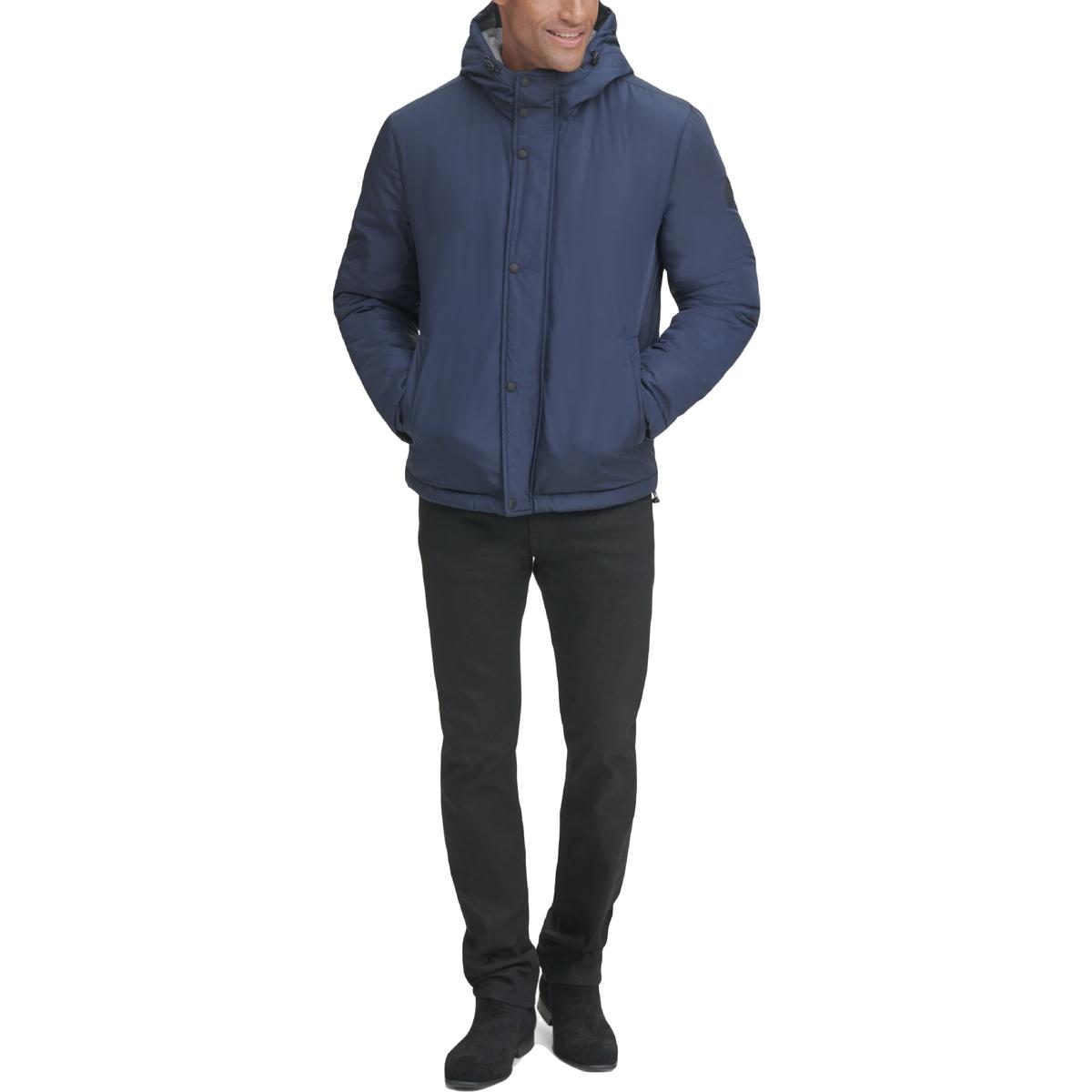 Cole Haan Mens Winter Hooded Printed 