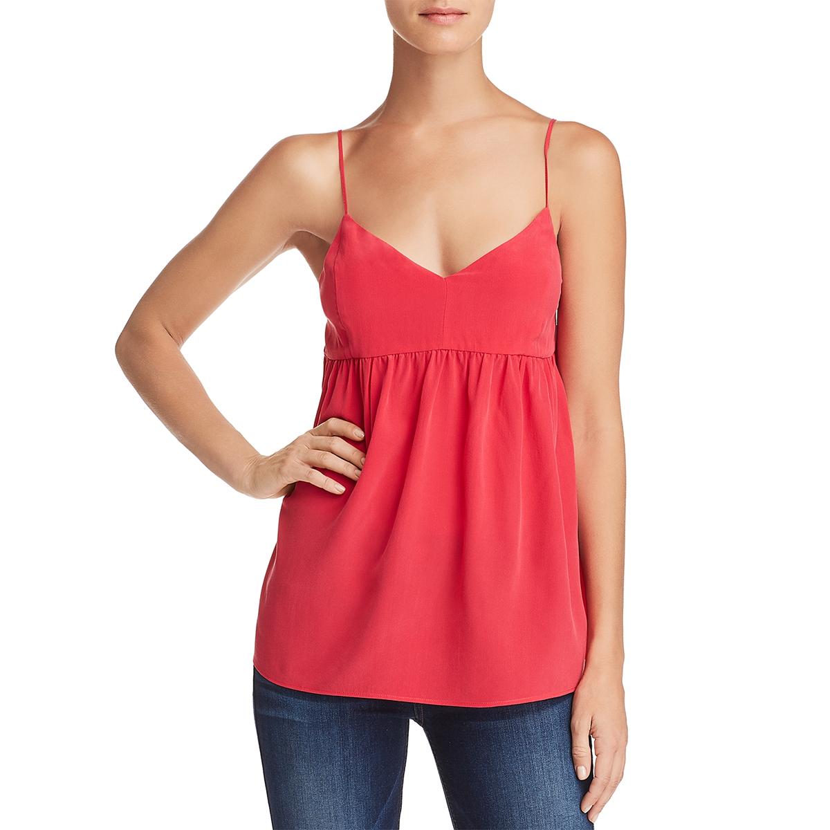 7 For All Mankind Womens Pink Silk Babydoll Camisole Top Shell L BHFO ...