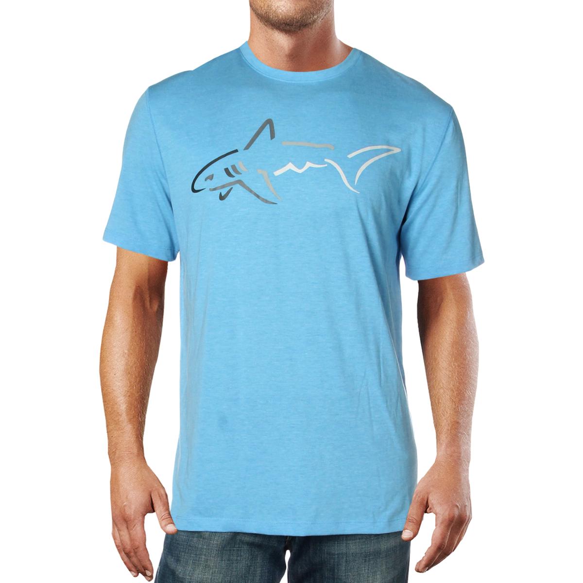 Attack Life by Greg Norman Mens Blue Active Short Sleeve T-Shirt S BHFO ...