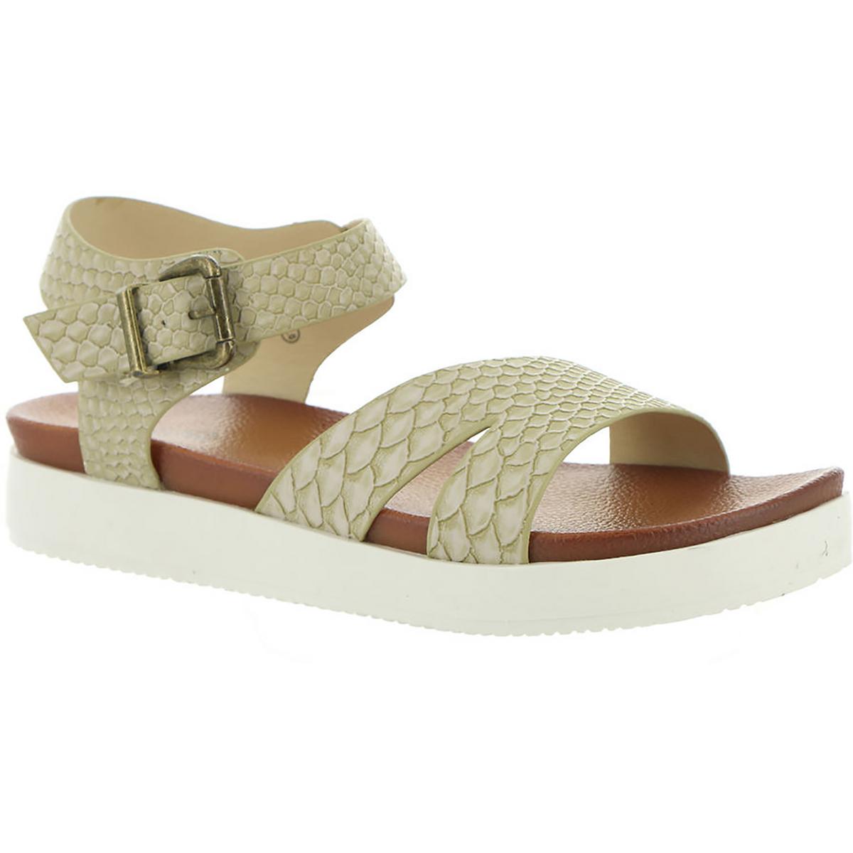 Не оцененные по рейтингу женские туфли Carmel из искусственной кожи с открытым носком и ремешком на щиколотке BHFO 9332