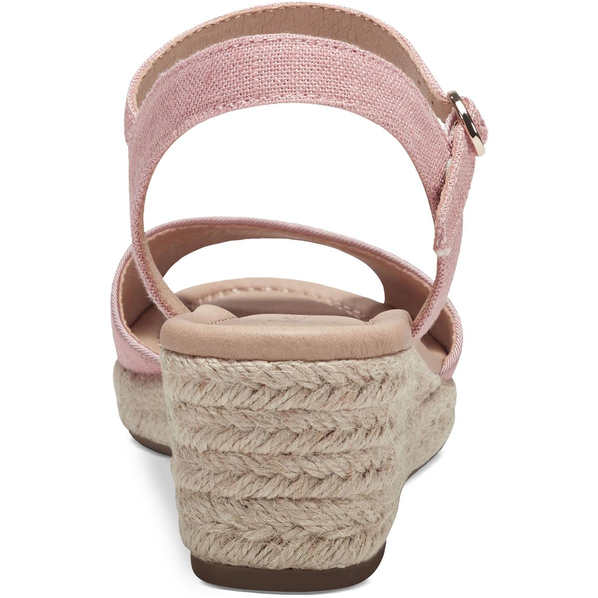 Charter Club Womens Luchia Canvas Buckle Slingback Wedge Sandals Shoes BHFO  8563