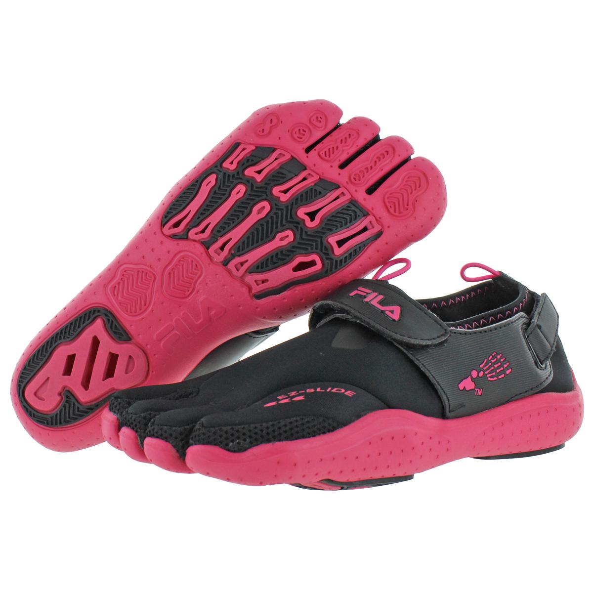 Fila Womens SkeleToes EZ Slide Drainage Black Running