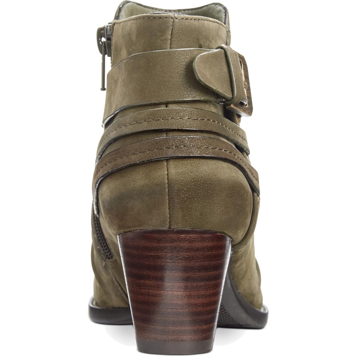 round toe block heel ankle boots