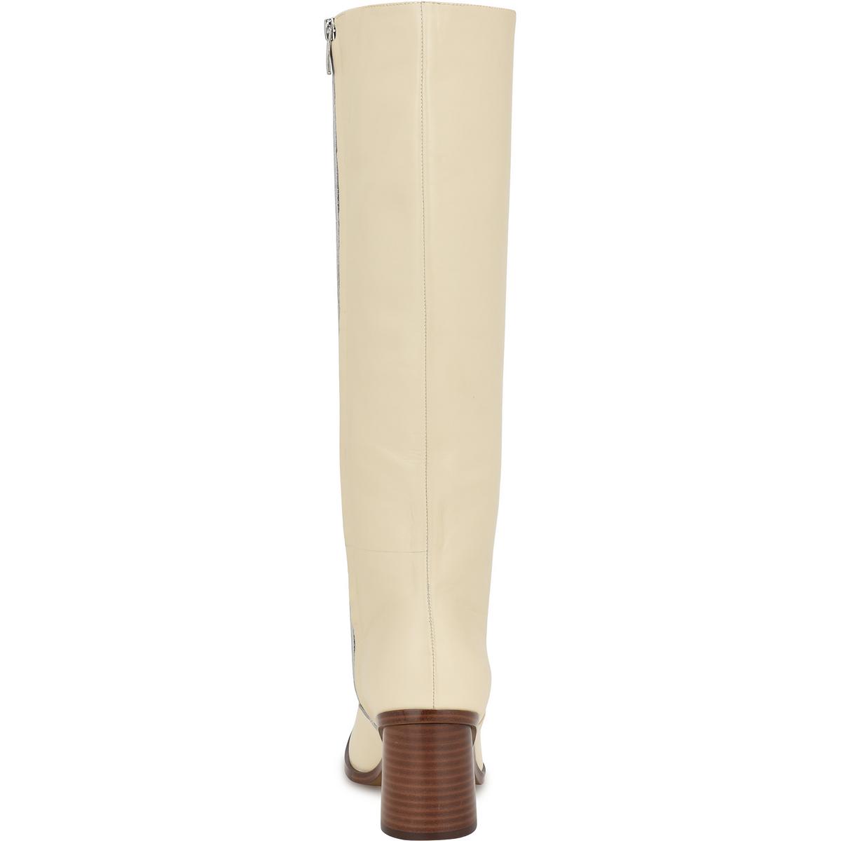 Nine West Womens Dortha Leather Block Heel Knee-High Boots Shoes BHFO 5900 - Picture 5 of 6