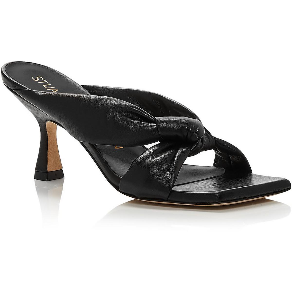 Женские туфли Stuart Weitzman Playa 75 черного цвета на высоком среднем каблуке 8 (B,M) BHFO 9266