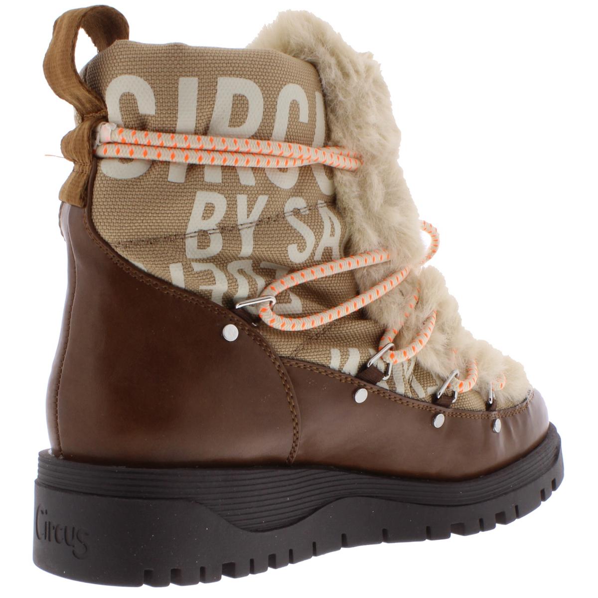 Circus by Sam Edelman Womens Rex Leopard Faux Fur Winter Boots Shoes BHFO 9498 eBay