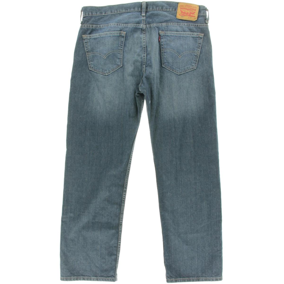 Levi's Mens 569 Blue Loose Fit Medium Wash Straight Leg Jeans 34/36 ...