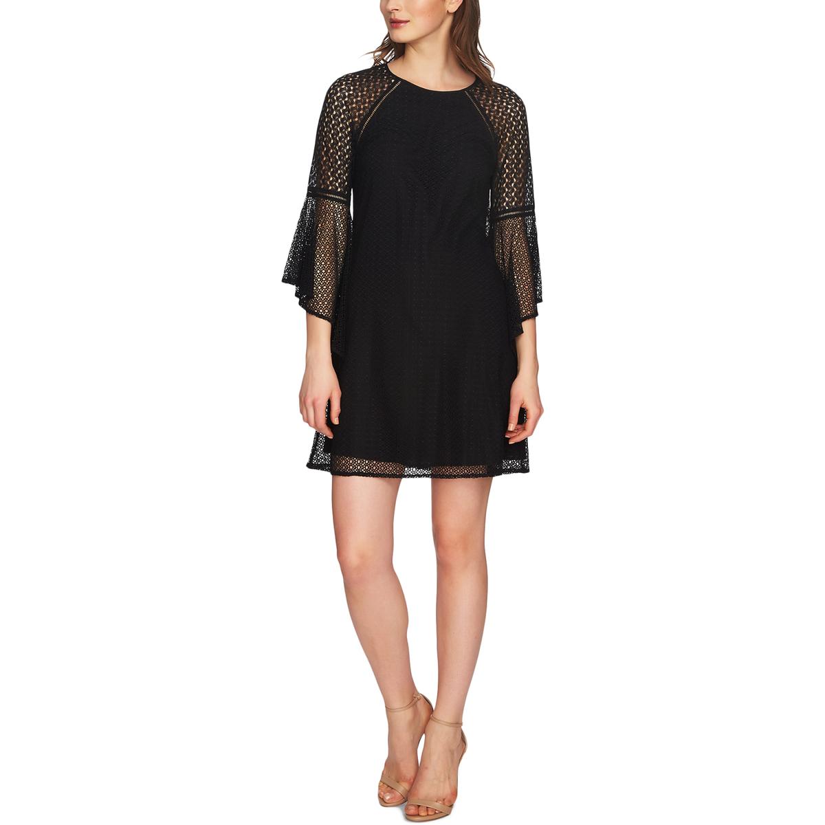 CeCe Womens Black Lace Mini Party Shift Dress 6 BHFO 0274 | eBay