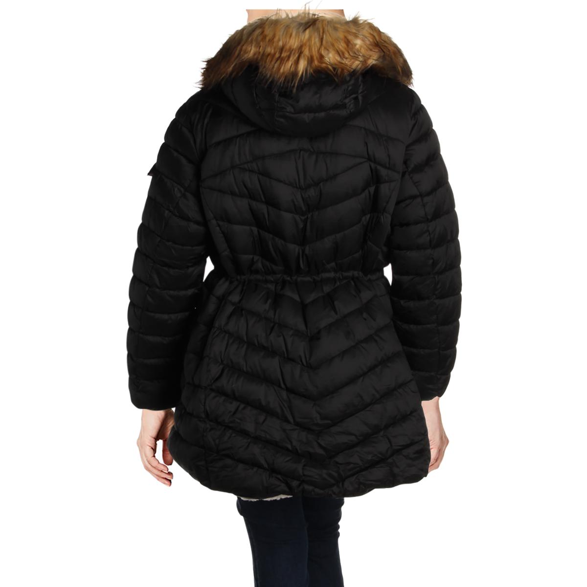 jessica simpson cozy faux fur lined hooded jacket